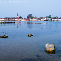 Buy canvas prints of Bosham Creek and Village in Chichester Harbour by Pearl Bucknall