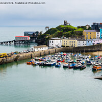 Buy canvas prints of Old Tenby Harbour in Pembrokeshire Wales by Pearl Bucknall