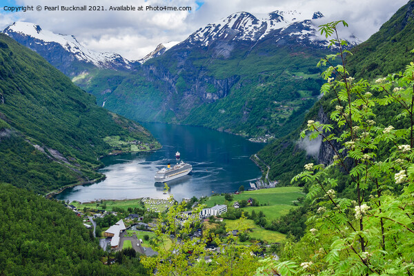 Geiranger Fjord Cruise Destination Norway Picture Board by Pearl Bucknall