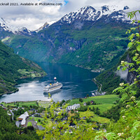 Buy canvas prints of Geiranger Fjord Cruise Destination Norway by Pearl Bucknall