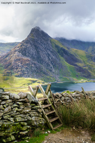 Welsh Mountain Path to Ogwen Snowdonia Wales Picture Board by Pearl Bucknall