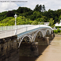 Buy canvas prints of Old Wye Bridge Border Crossing by Pearl Bucknall