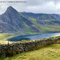 Buy canvas prints of Tryfan and Ogwen Valley Snowdonia Wales by Pearl Bucknall