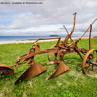Buy canvas prints of Rusty Old Handplough Outer Hebrides by Pearl Bucknall
