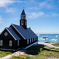 Buy canvas prints of Ilulissat Church by Disko Bay Greenland by Pearl Bucknall