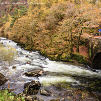 Buy canvas prints of Autumn in Aberglaslyn Pass Snowdonia by Pearl Bucknall