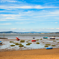Buy canvas prints of Boats in Morecambe Bay Lancashire by Pearl Bucknall