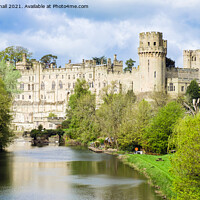 Buy canvas prints of Warwick Castle by River Avon Warwickshire by Pearl Bucknall