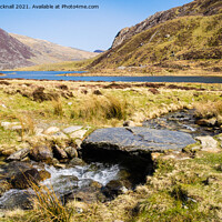 Buy canvas prints of Cwm Idwal Path Snowdonia Wales by Pearl Bucknall