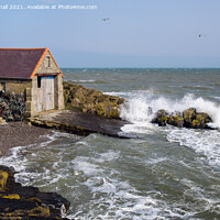 Buy canvas prints of Moelfre Old Boathouse Anglesey by Pearl Bucknall