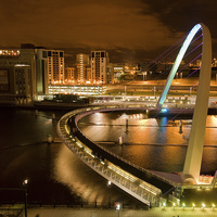 Buy canvas prints of Millennium Bridge, Gateshead by David Laws