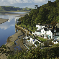 Buy canvas prints of Portmeirion Harbour by David Laws