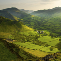 Buy canvas prints of Lake District, England, Newlands Valley by Bernd Tschakert