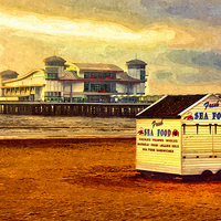 Buy canvas prints of Pier, Weston-Super-Mare by Bernd Tschakert