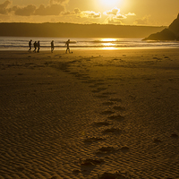 Buy canvas prints of Sunset Beach by Bernd Tschakert