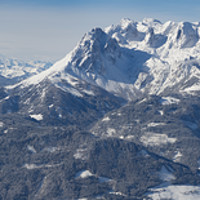 Buy canvas prints of Hochkönig mountain range, Salzburg Austria by Bernd Tschakert