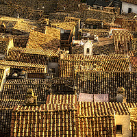 Buy canvas prints of Loreto rooftops, Abruzzi, Italy by Bernd Tschakert
