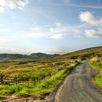 Buy canvas prints of Single track road, Yorkshire Dales, England, UK by Bernd Tschakert