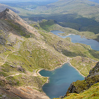 Buy canvas prints of View from Snowdon before summit, Snowdonia, UK by Bernd Tschakert