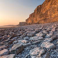 Buy canvas prints of Monknash cliffs close to Nash Point, Wales, UK by Bernd Tschakert