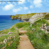 Buy canvas prints of south west coast path by Kevin Britland