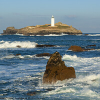 Buy canvas prints of Godrevy lighthouse by Kevin Britland