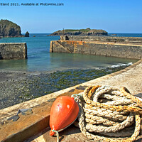 Buy canvas prints of mullion harbour cornwall by Kevin Britland