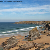 Buy canvas prints of Bedruthan cornwall by Kevin Britland