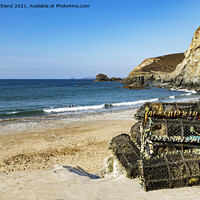 Buy canvas prints of Trevaunance cove cornwall by Kevin Britland