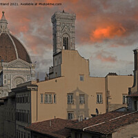 Buy canvas prints of Sunset in Florence by Kevin Britland