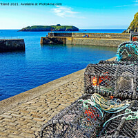 Buy canvas prints of Mullion harbour Cornwall by Kevin Britland