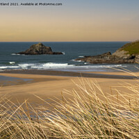 Buy canvas prints of Crantock beach Cornwall by Kevin Britland