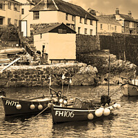 Buy canvas prints of Coverack harbour Cornwall by Kevin Britland