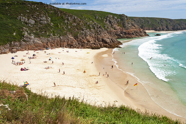 Porthcurno beach cornwall Picture Board by Kevin Britland