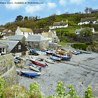Buy canvas prints of Cadgwith cove cornwall by Kevin Britland