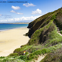 Buy canvas prints of Carbis bay Cornwall by Kevin Britland