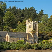 Buy canvas prints of St just church roseland by Kevin Britland