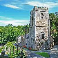 Buy canvas prints of st just in roseland church by Kevin Britland