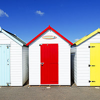 Buy canvas prints of seaside beach huts by Kevin Britland