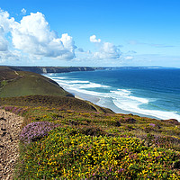 Buy canvas prints of southwest coast path cornwall by Kevin Britland