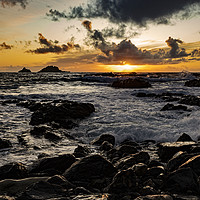 Buy canvas prints of cornwall sunset by Kevin Britland