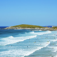 Buy canvas prints of fistral beach newquay cornwall by Kevin Britland