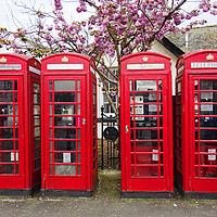 Buy canvas prints of red telephone boxes  by Kevin Britland