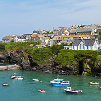 Buy canvas prints of The quaint cornish fishing village of port isaac i by Kevin Britland