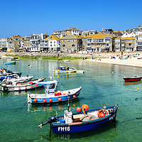 Buy canvas prints of st ives harbour cornwall by Kevin Britland