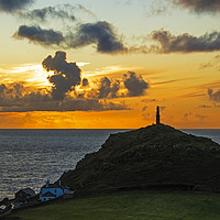 Buy canvas prints of sunset at cape cornwall  by Kevin Britland