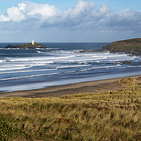 Buy canvas prints of Godrevy Lighthouse Cornwall by Kevin Britland