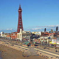 Buy canvas prints of The seafront at blackpool by Kevin Britland