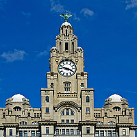 Buy canvas prints of The famous Royal Liver building, Liverpool by Kevin Britland