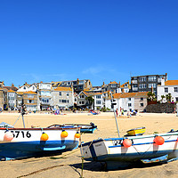 Buy canvas prints of fishing boats, st ives cornwall, uk by Kevin Britland